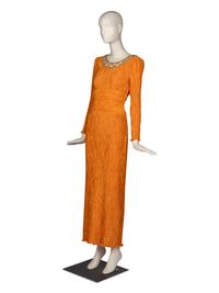 Mary McFadden Couture Pleated Gown