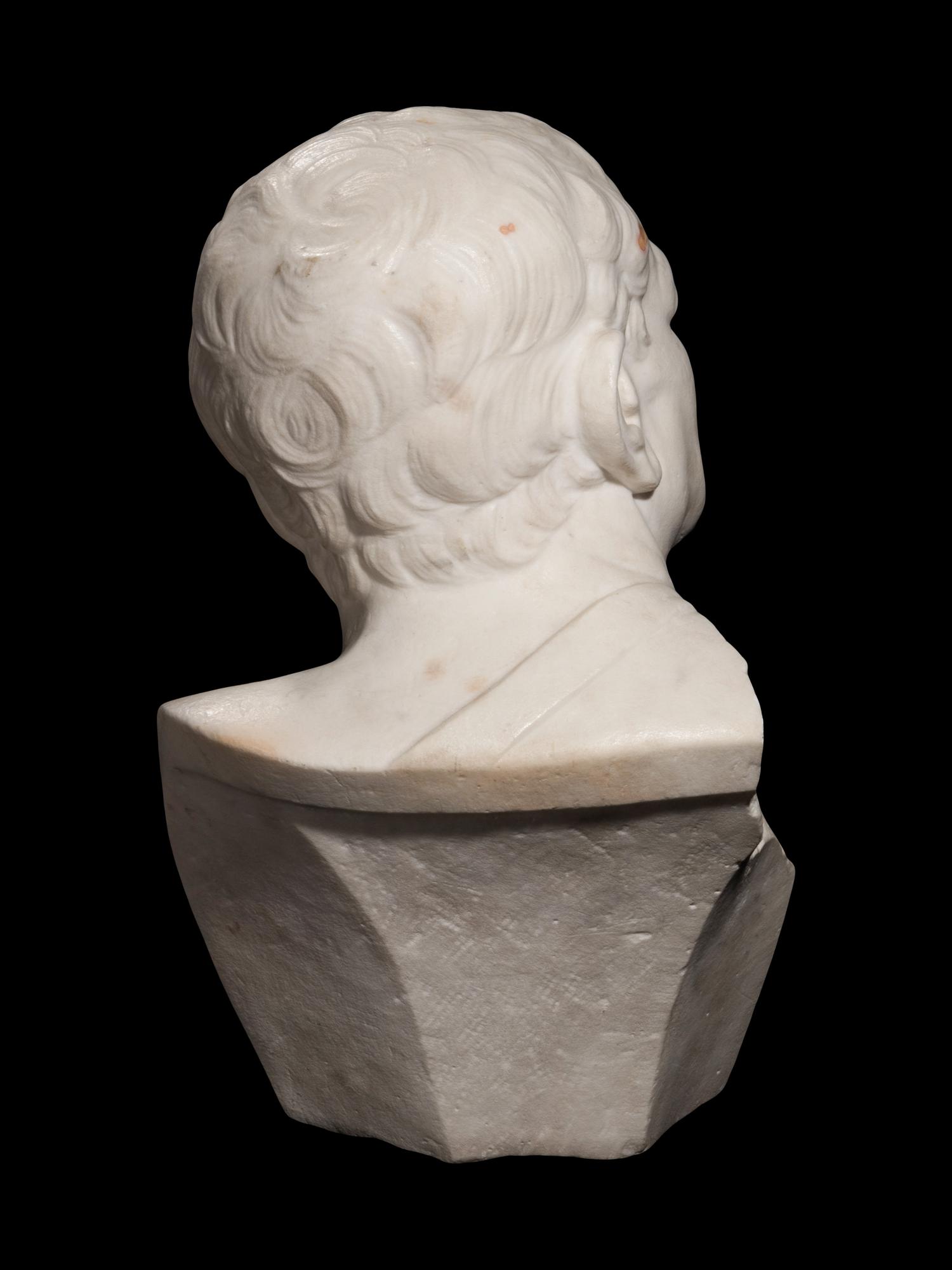 A Grand Tour Marble Portrait Bust of Lysimachus