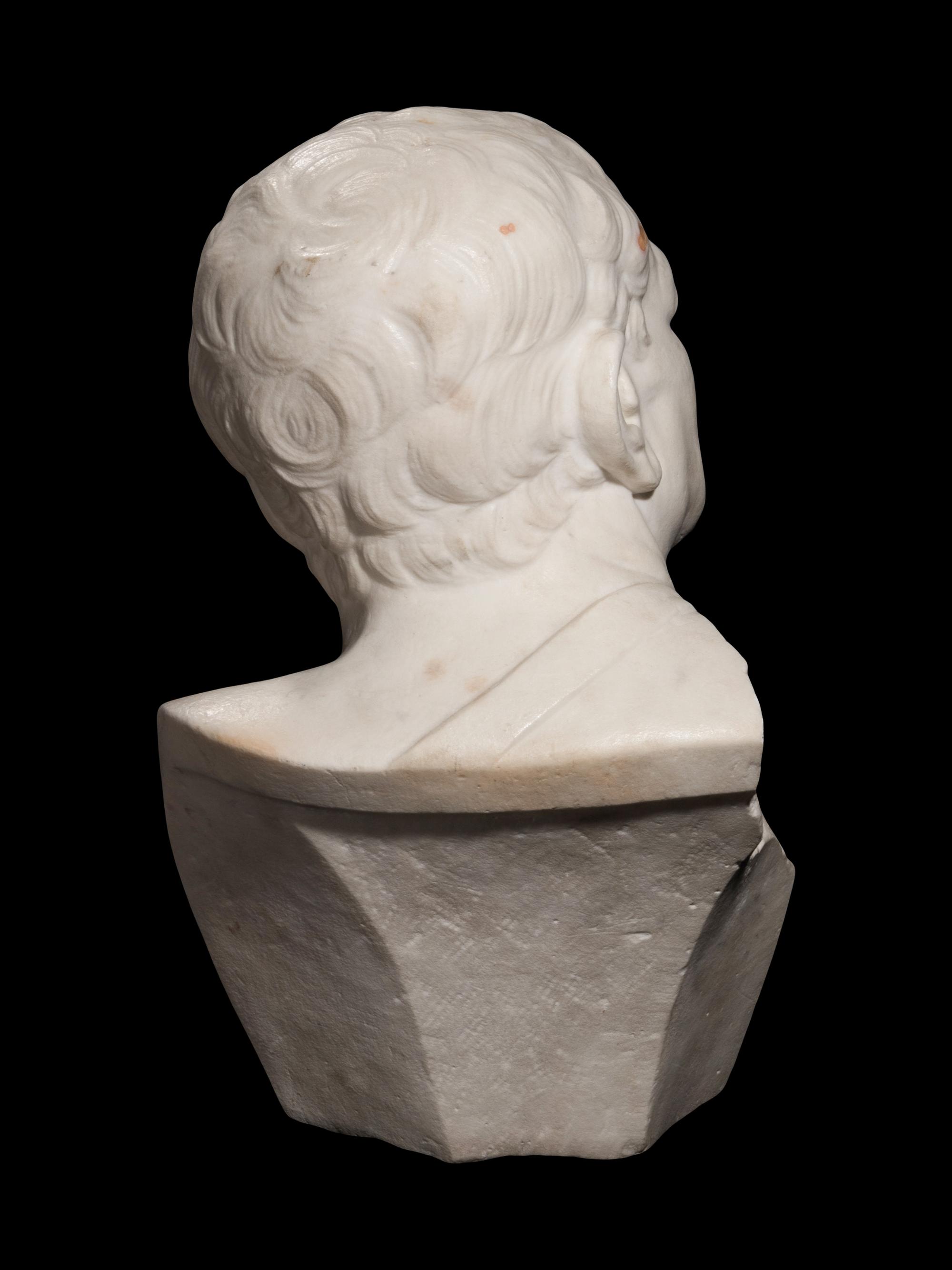 A Grand Tour Marble Portrait Bust of Lysimachus