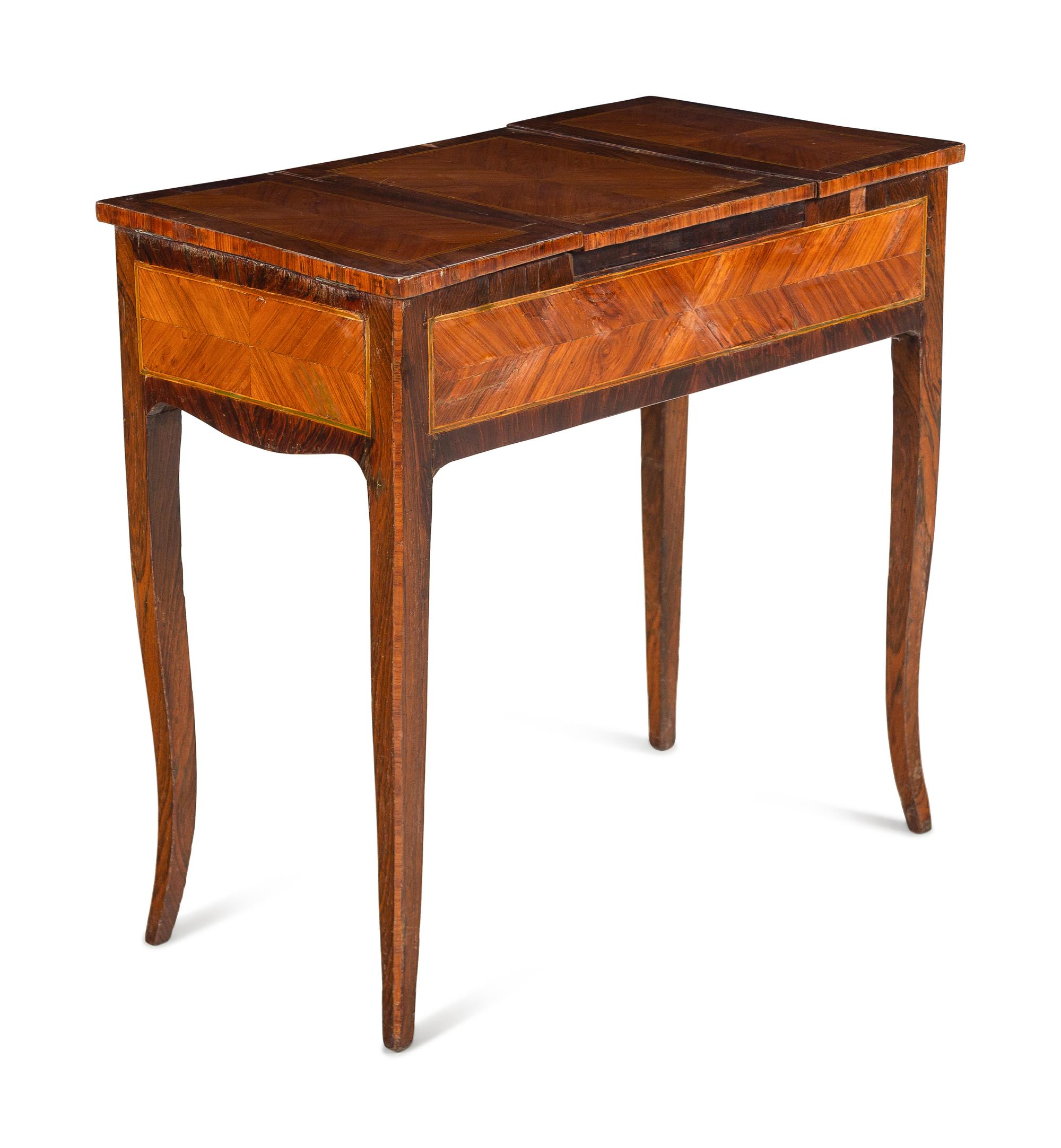 A Louis XV/XVI Transitional Style Kingwood and Fruitwood Poudresse