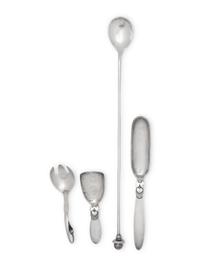 Three Georg Jensen Silver Flatware Articles