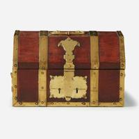 An English Brass-Mounted Cedarwood Casket Edward Welby Pugin (English, 1834-1875), 19th century