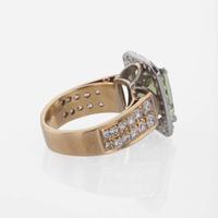 An 18K Gold, Diaspore, and Diamond Ring