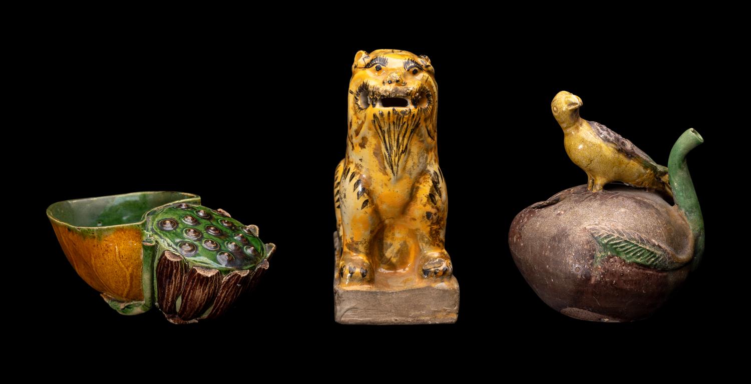 Three Chinese Porcelain Scholar's Objects