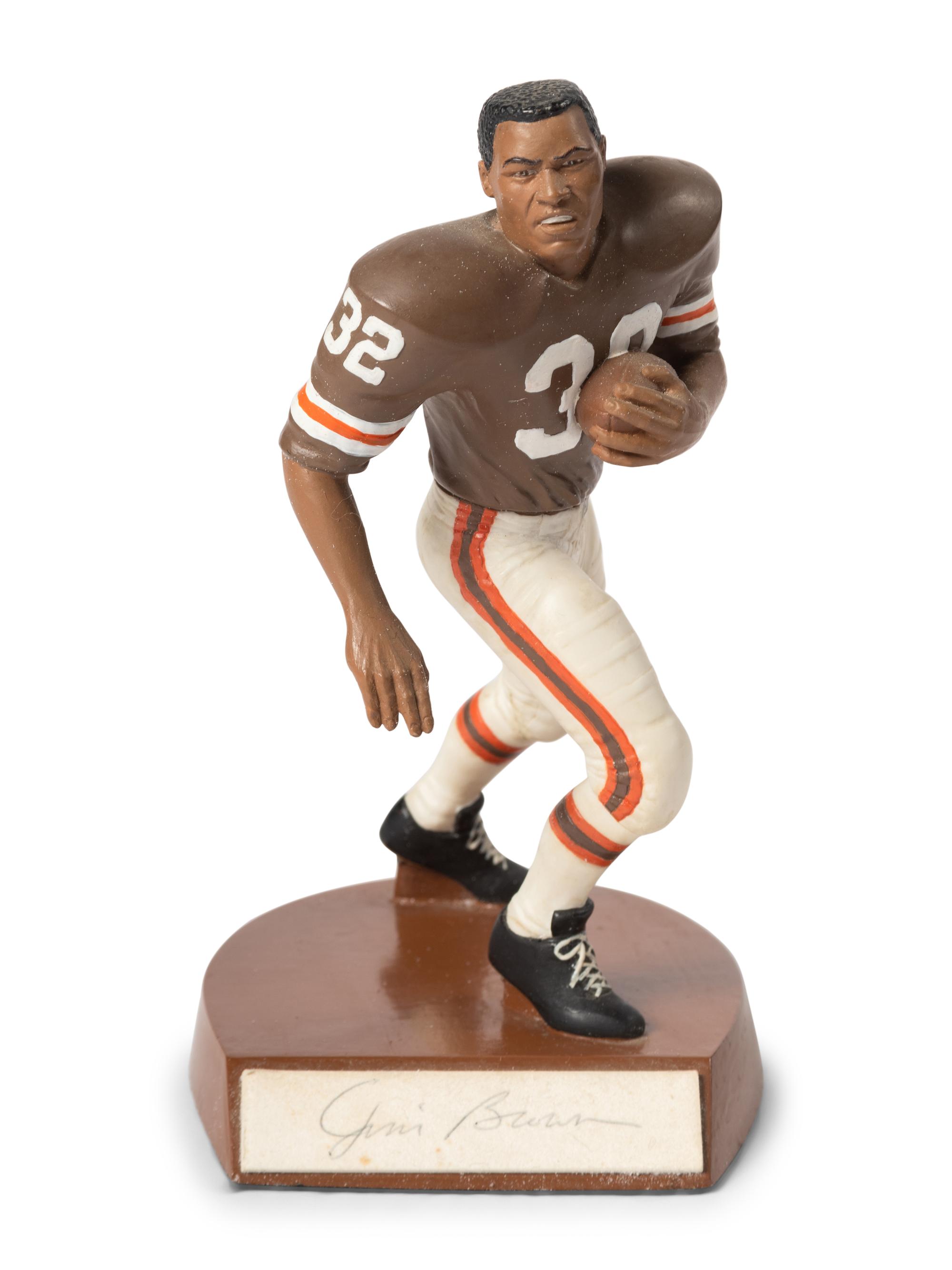 A Jim Brown Signed Autograph Salvino Figure,
