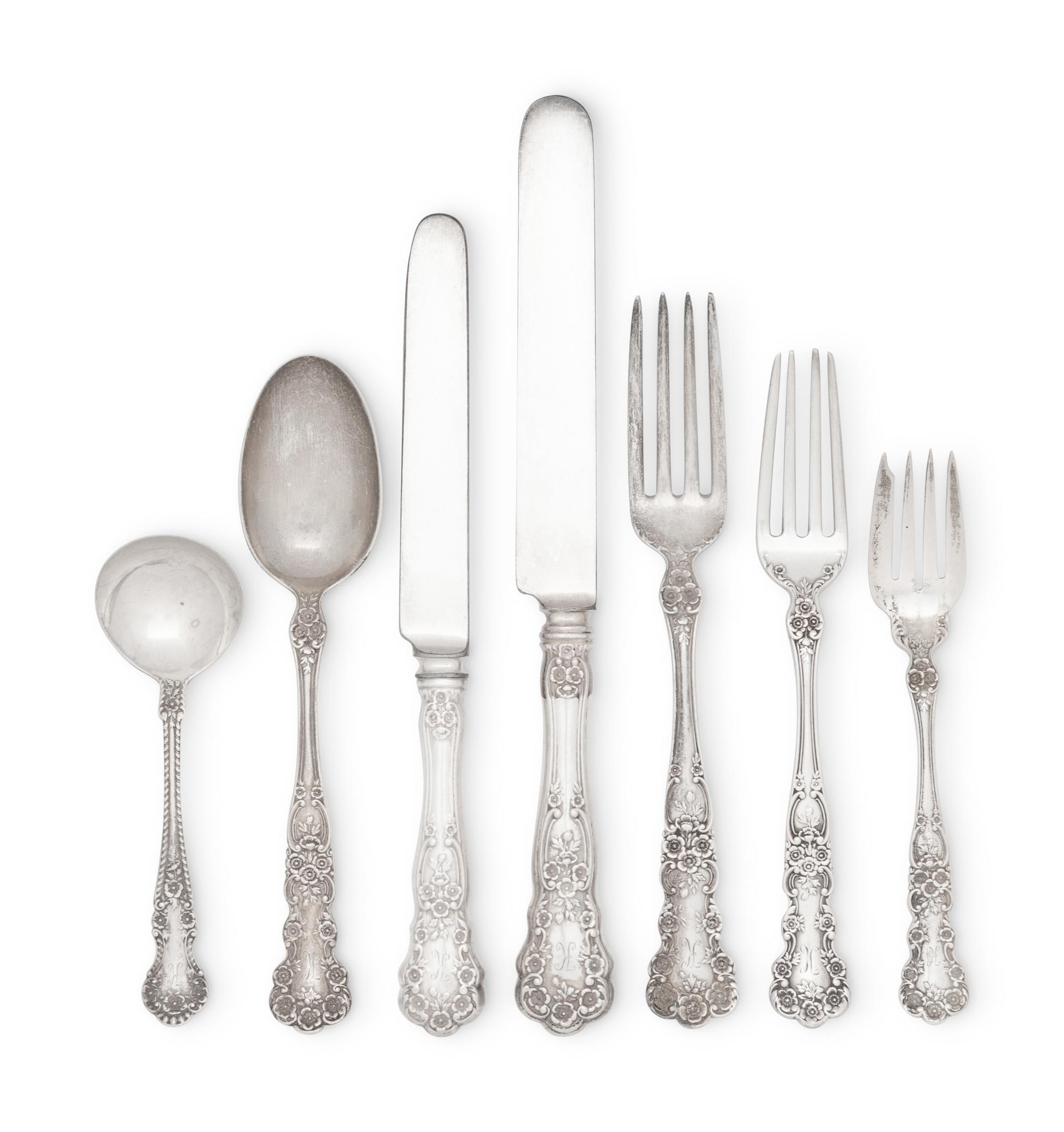 An American Silver Flatware Service