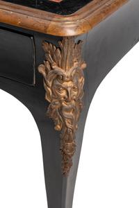 A Louis XV Gilt Bronze Mounted Ebonized Bureau Plat