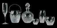 A Sevres Glass Barware Set Height of decanter 9 inches. — 20TH CENTURY