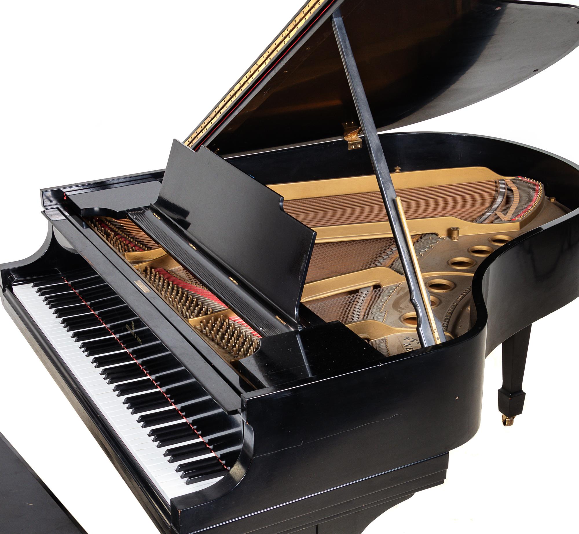 A Steinway & Sons Black Lacquered Baby Grand Piano