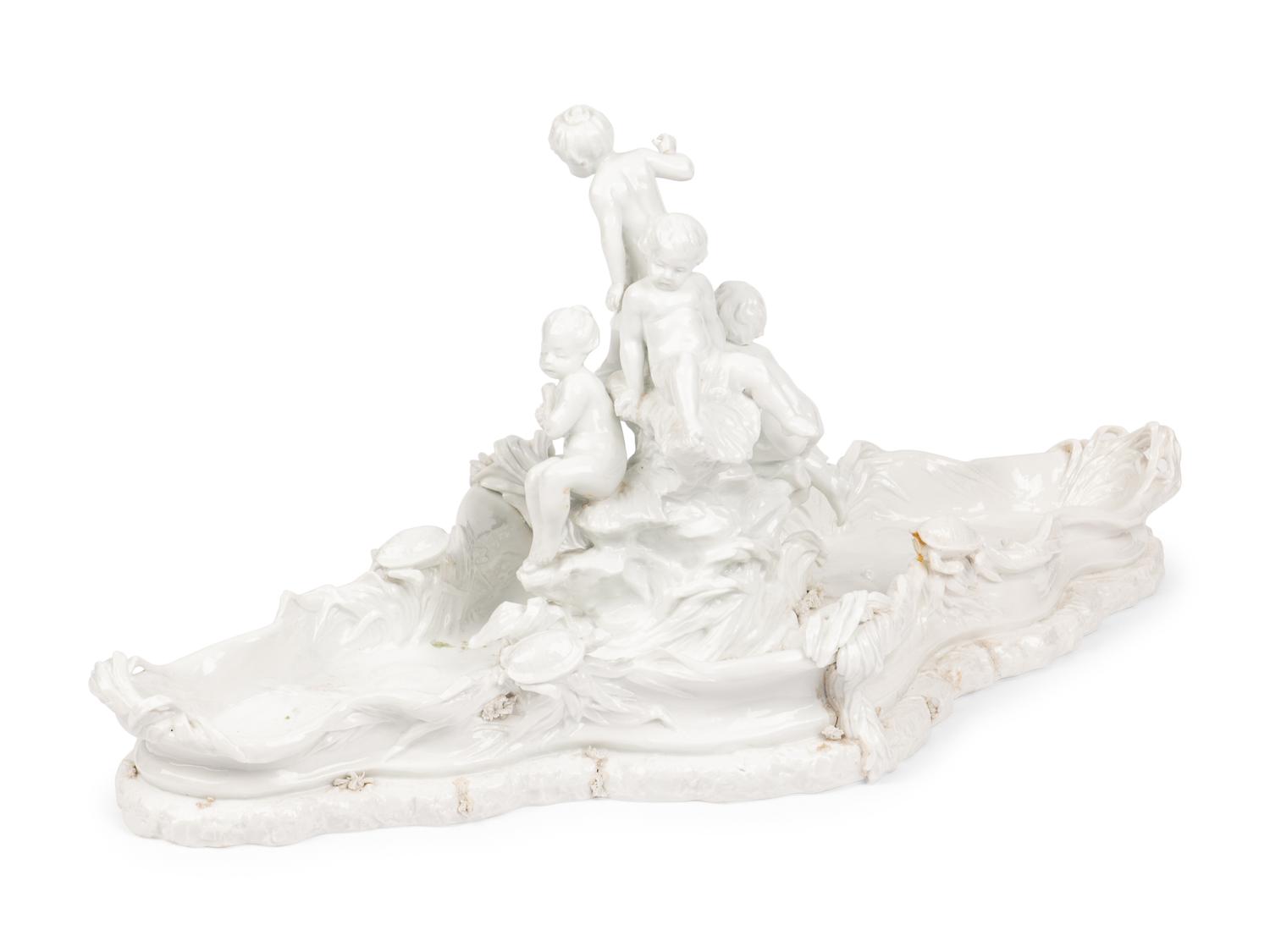 A Capodimonte Porcelain Table Centerpiece