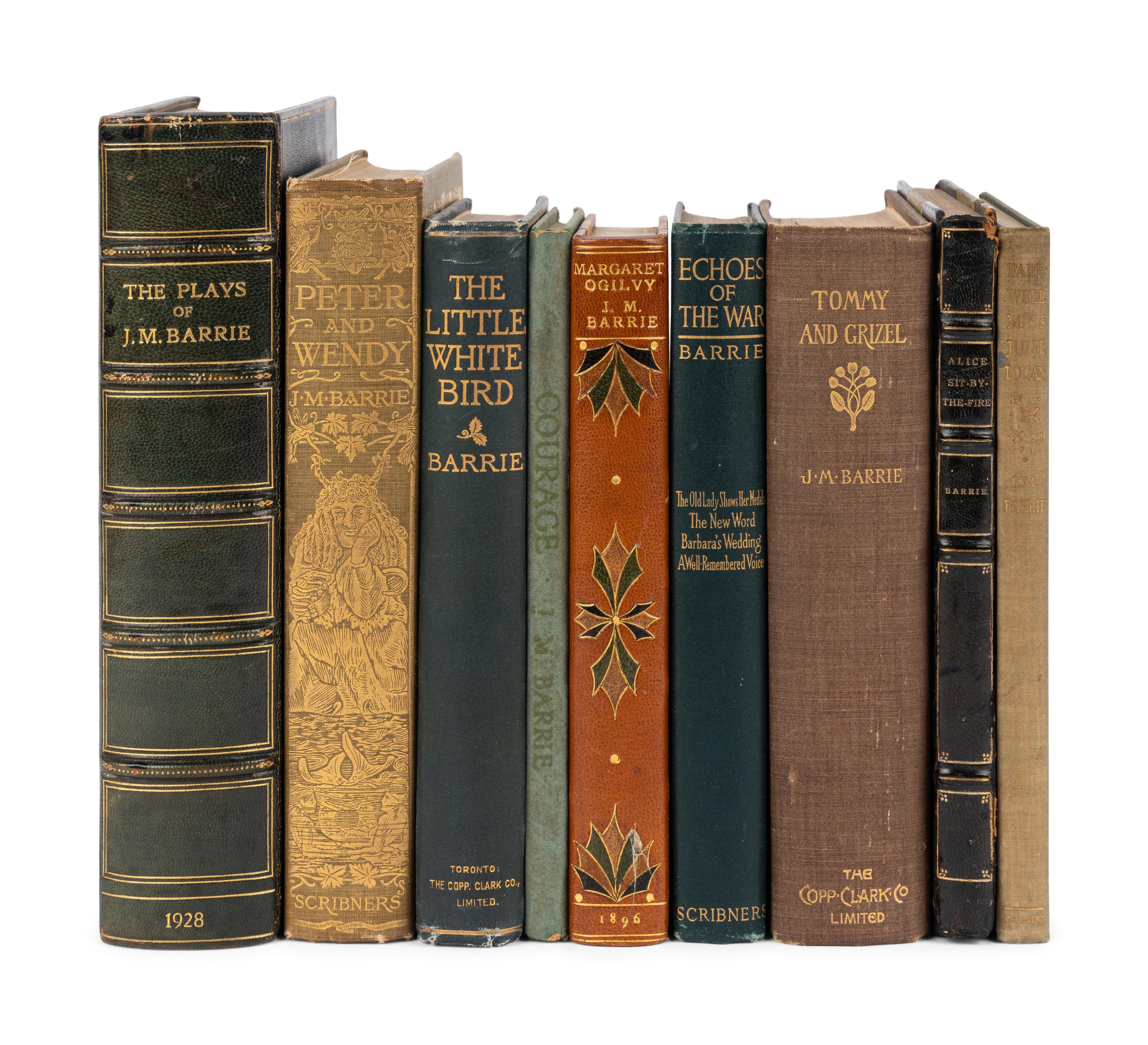 BARRIE, James Matthew, Sir (1860-1937). A group of 11 works, including: