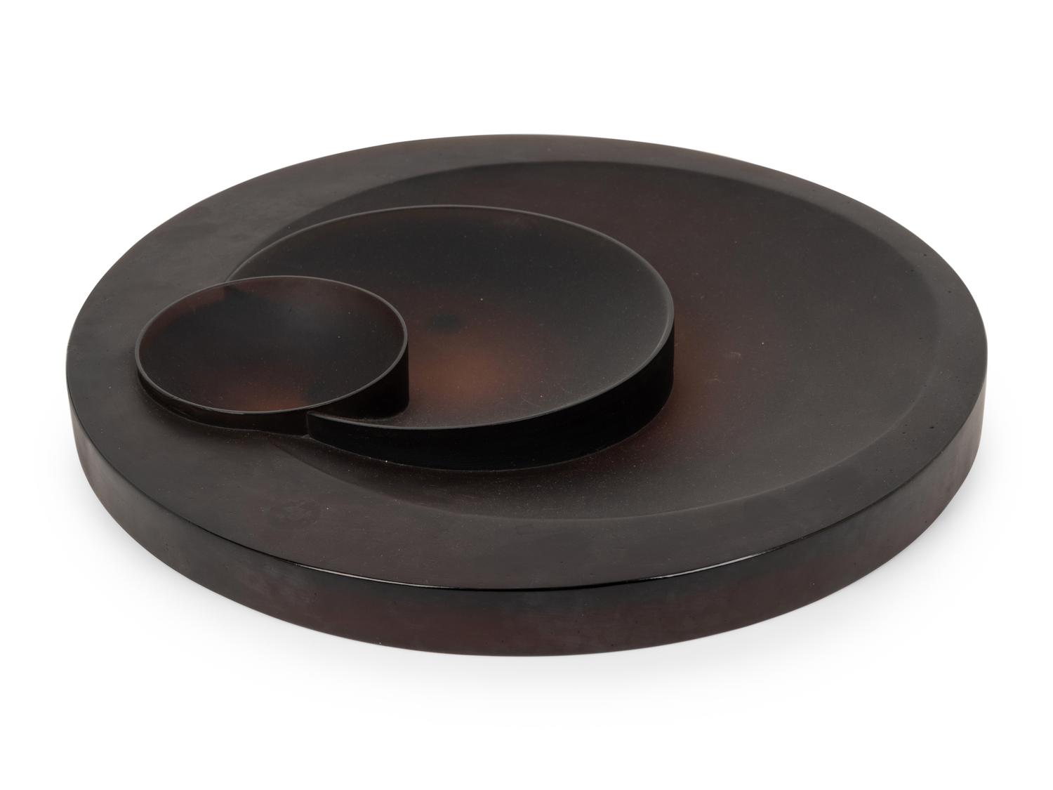 A Daum Twins Series Pâte de Verre Coupe
