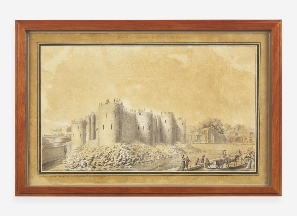 [Americana] [Washington, George, and Gilbert du Motier, Marquis de&nbsp;Lafayette] Cathala, Étienne-Louis-Denis. <em>The Destruction of the Bastille</em>