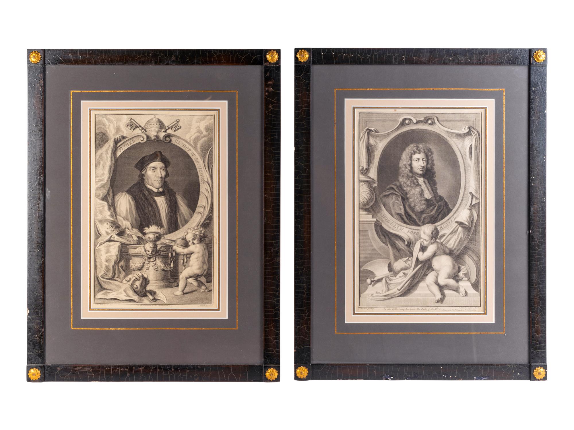 Fisher, Bishop of Rochester and William Lord Russel (a pair of engravings)