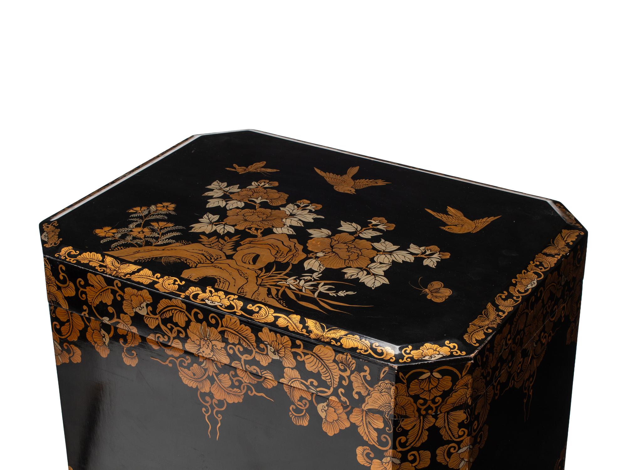 A Pair of Japanese Lacquer Lift-Top Chests