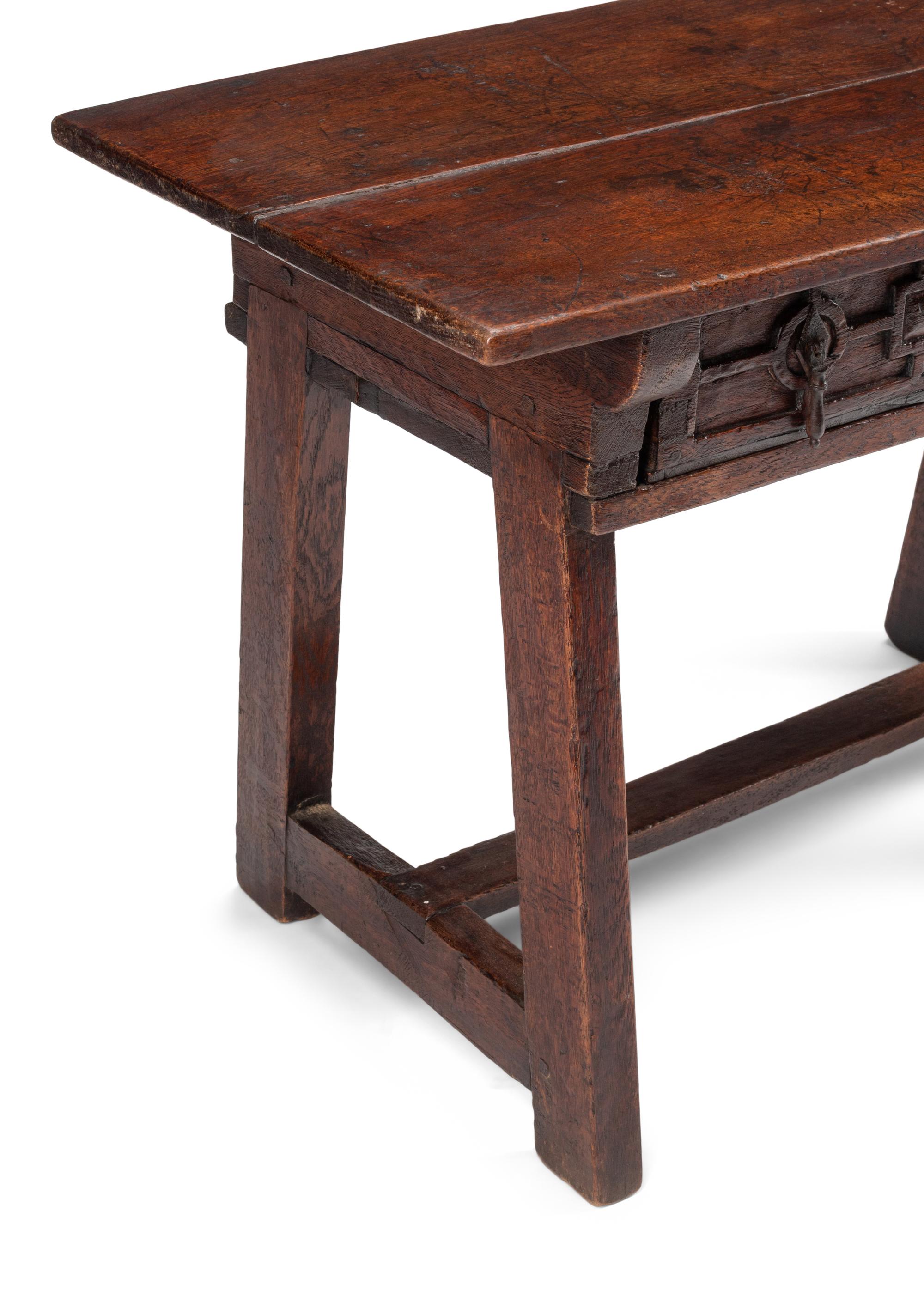A Spanish Baroque Oak Side Table