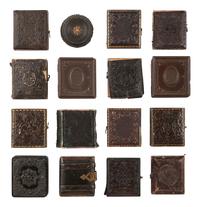 [EARLY PHOTOGRAPHY]. 18 sixteenth plate images of men, women, and children.
