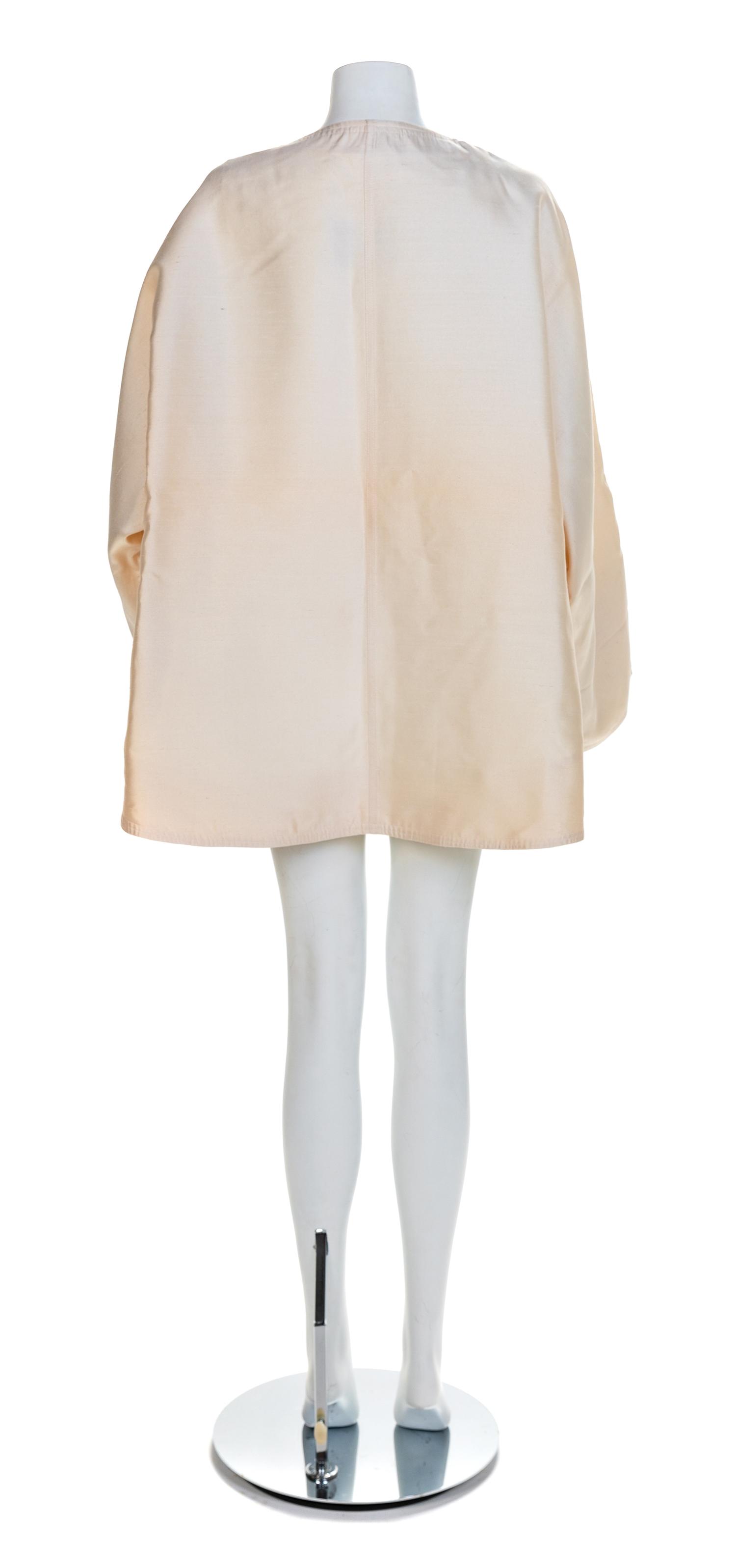 Gianni Versace Oversized White Silk Jacket, 1990s No size label