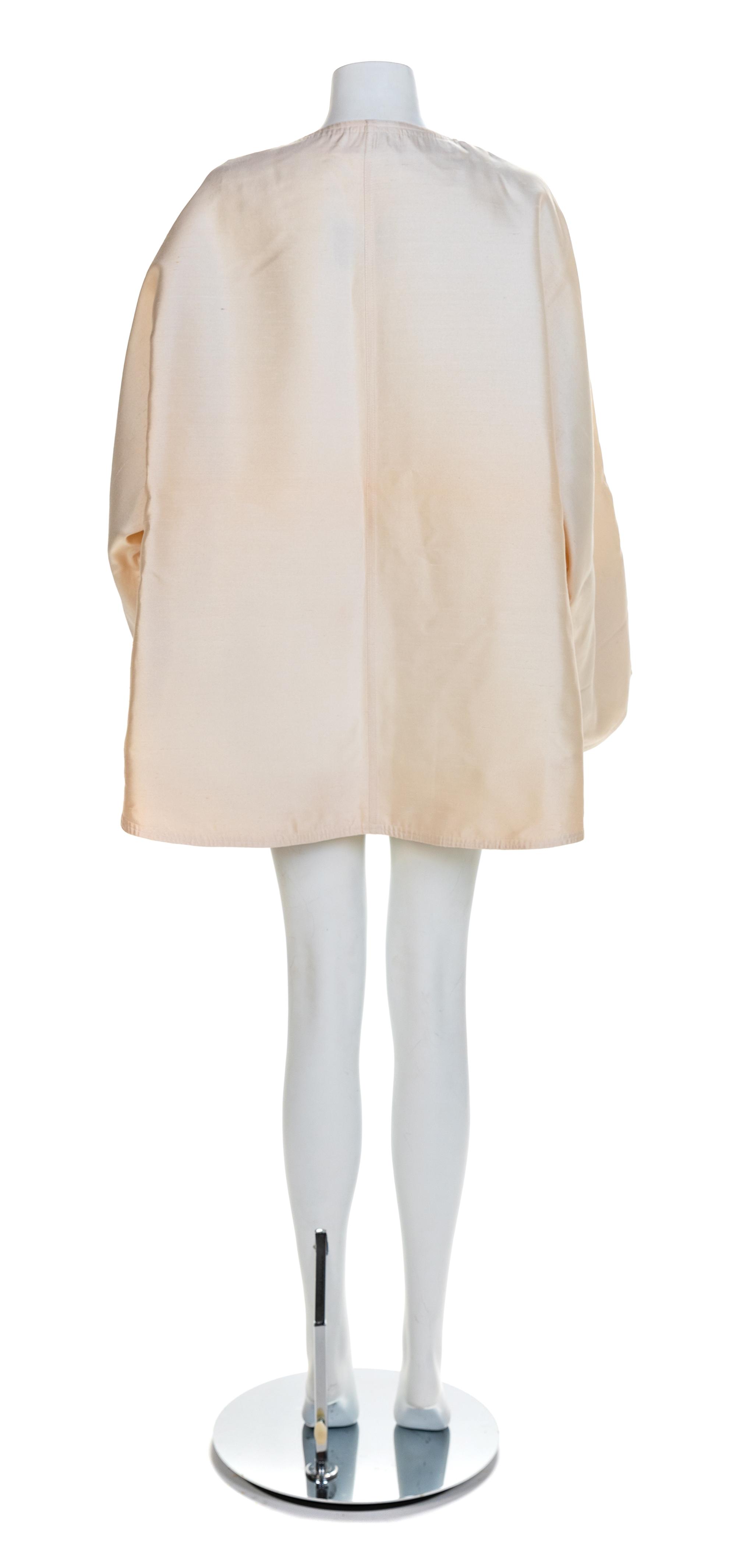 Gianni Versace Oversized White Silk Jacket, 1990s No size label