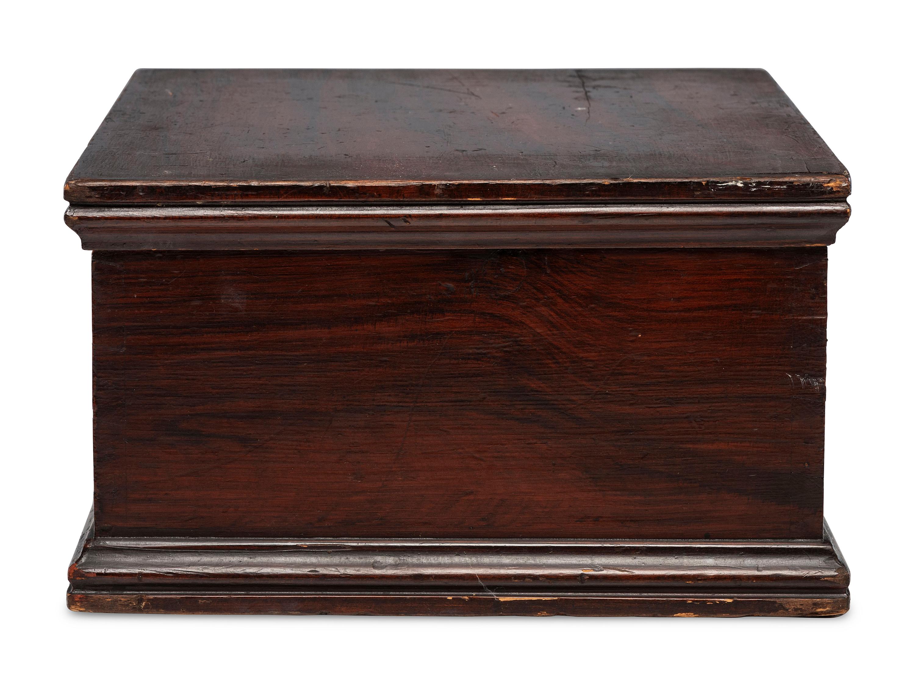 A Late Federal Grain-Painted Pine Stationary Box