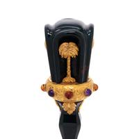 A Continental Gold and Jewel Mounted Bloodstone Hand-Seal