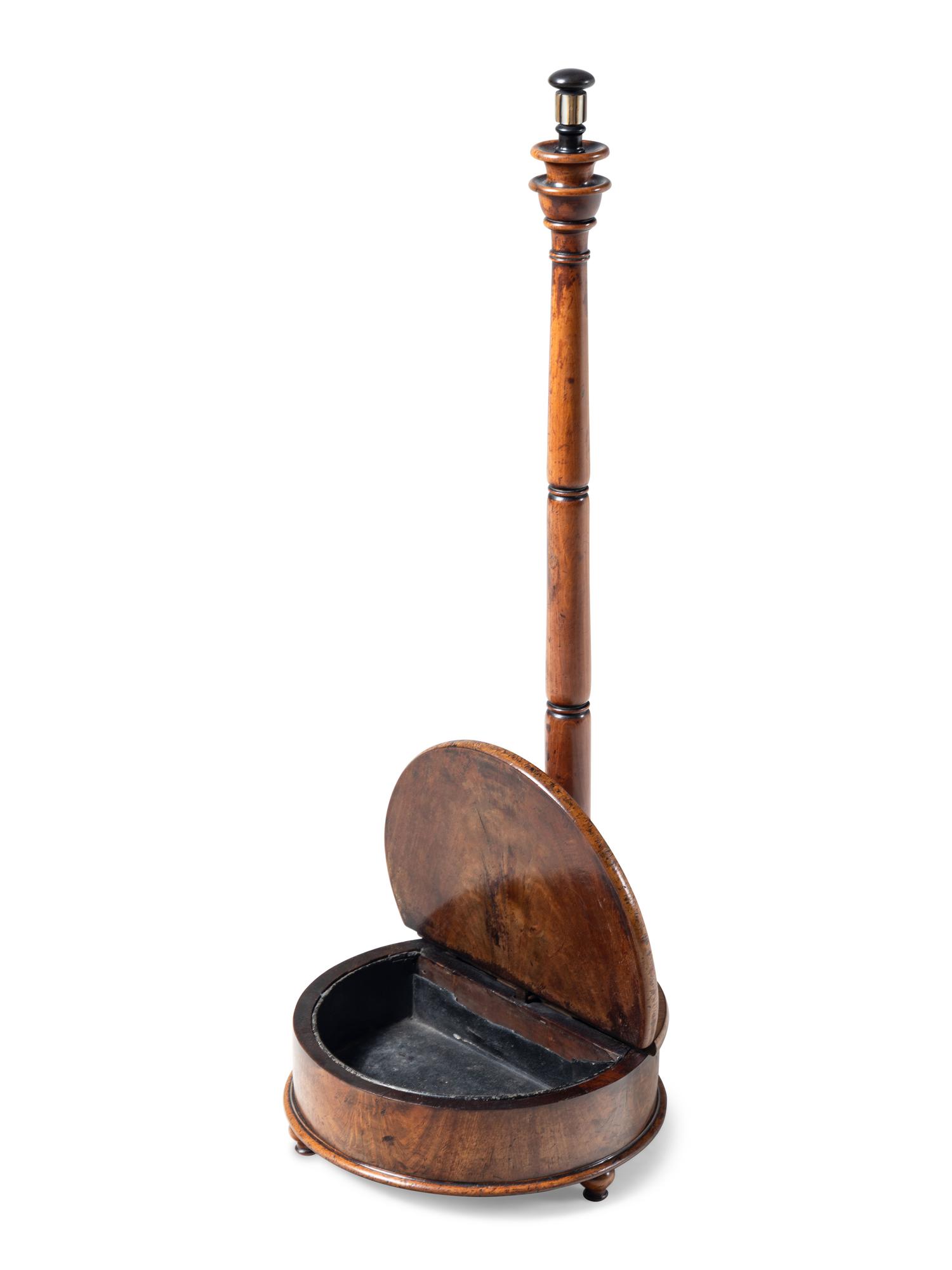 An English Mahogany Mechanical Spittoon