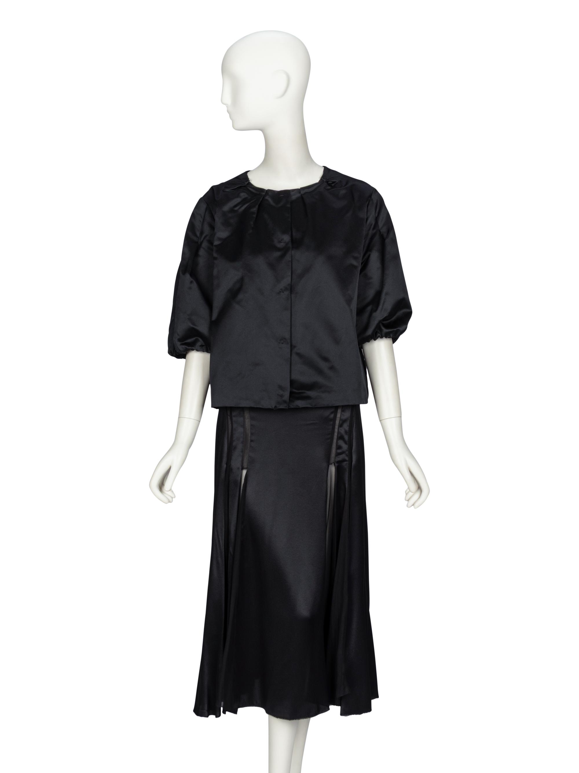 Prada & Calvin Klein, Silk Jacket & Skirt