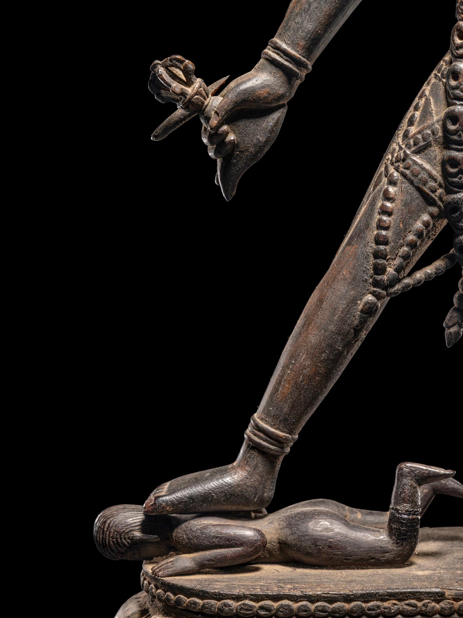 A Tibetan Lacquered Wood Figure of Vajrayogini