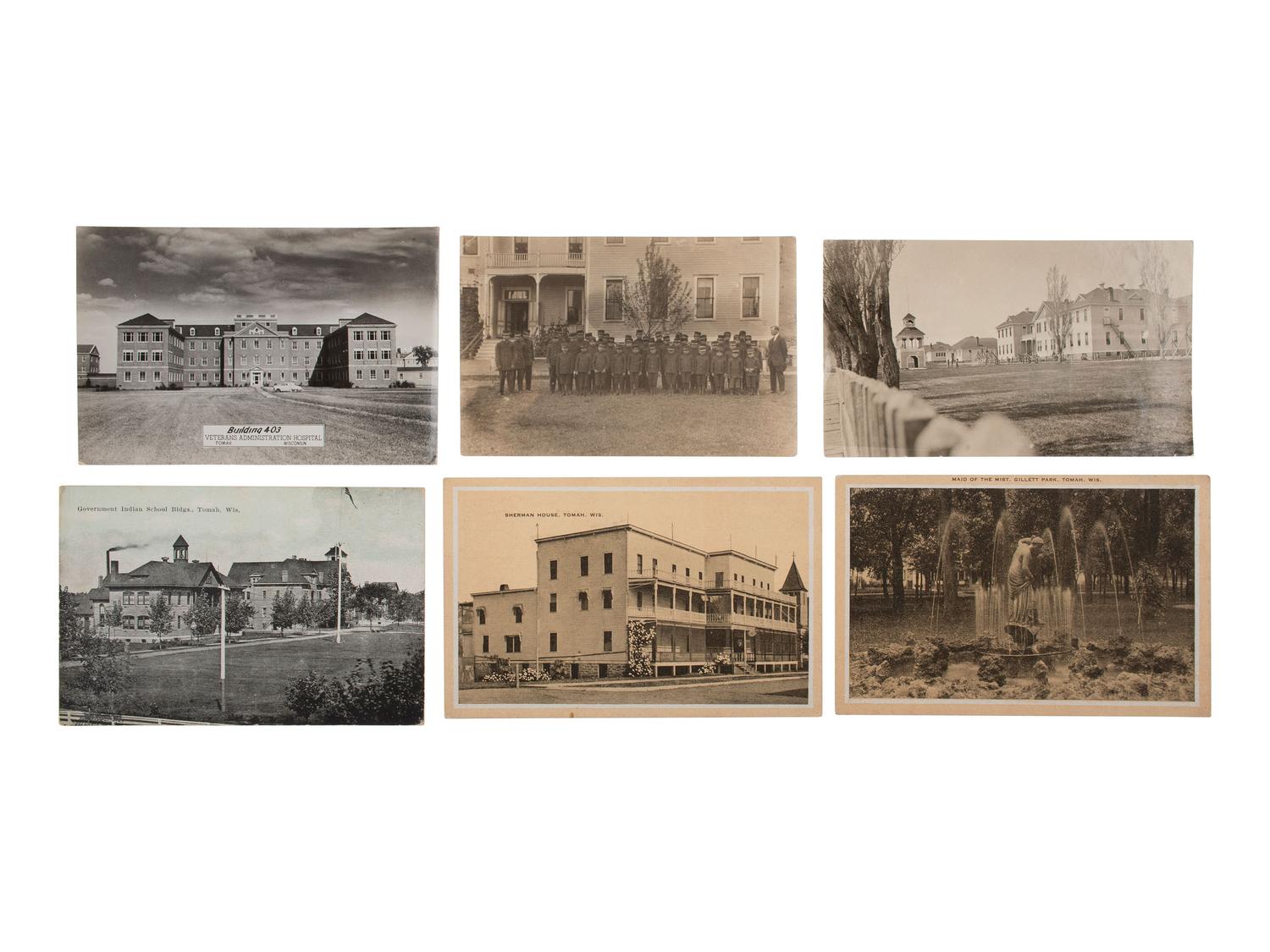 [NATIVE AMERICANS] Photographic and RPPC archive documenting the Tomah Indian Industrial School, WI.