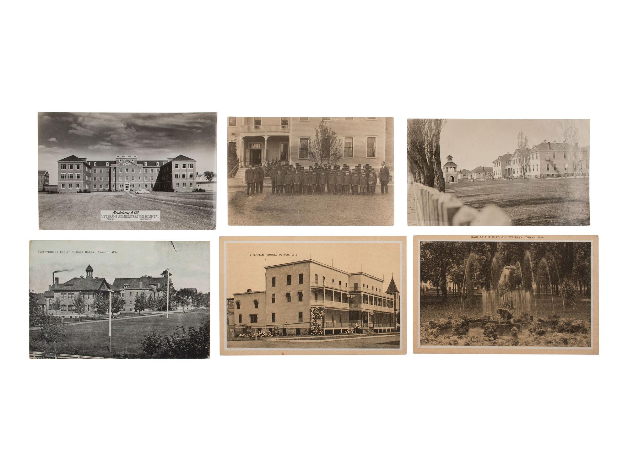 [NATIVE AMERICANS] Photographic and RPPC archive documenting the Tomah Indian Industrial School, WI.