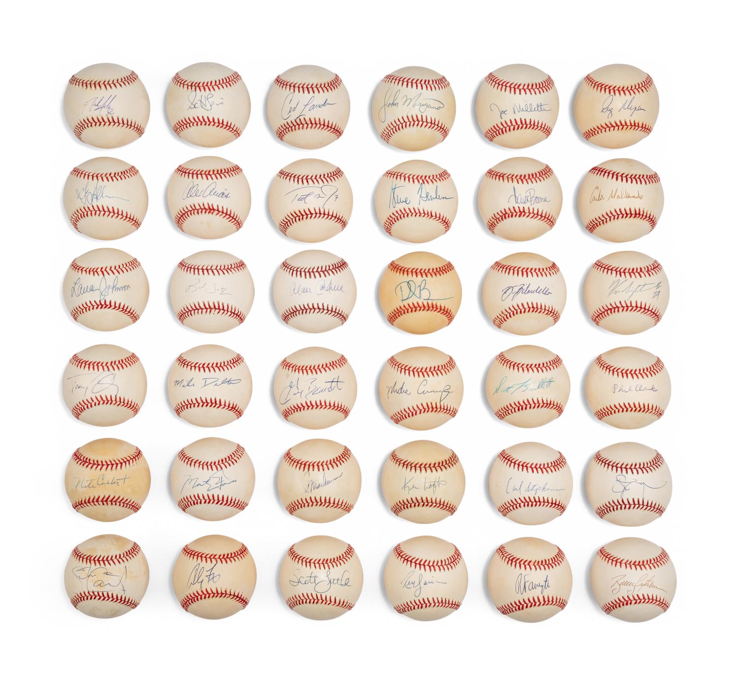 Bases Loaded Signed Autograph Baseball Group No. 17