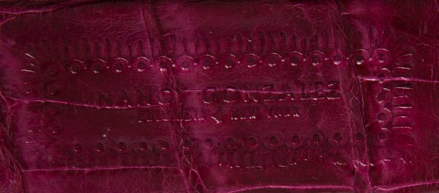 Nancy Gonzalez Purple Crocodile Handbag
