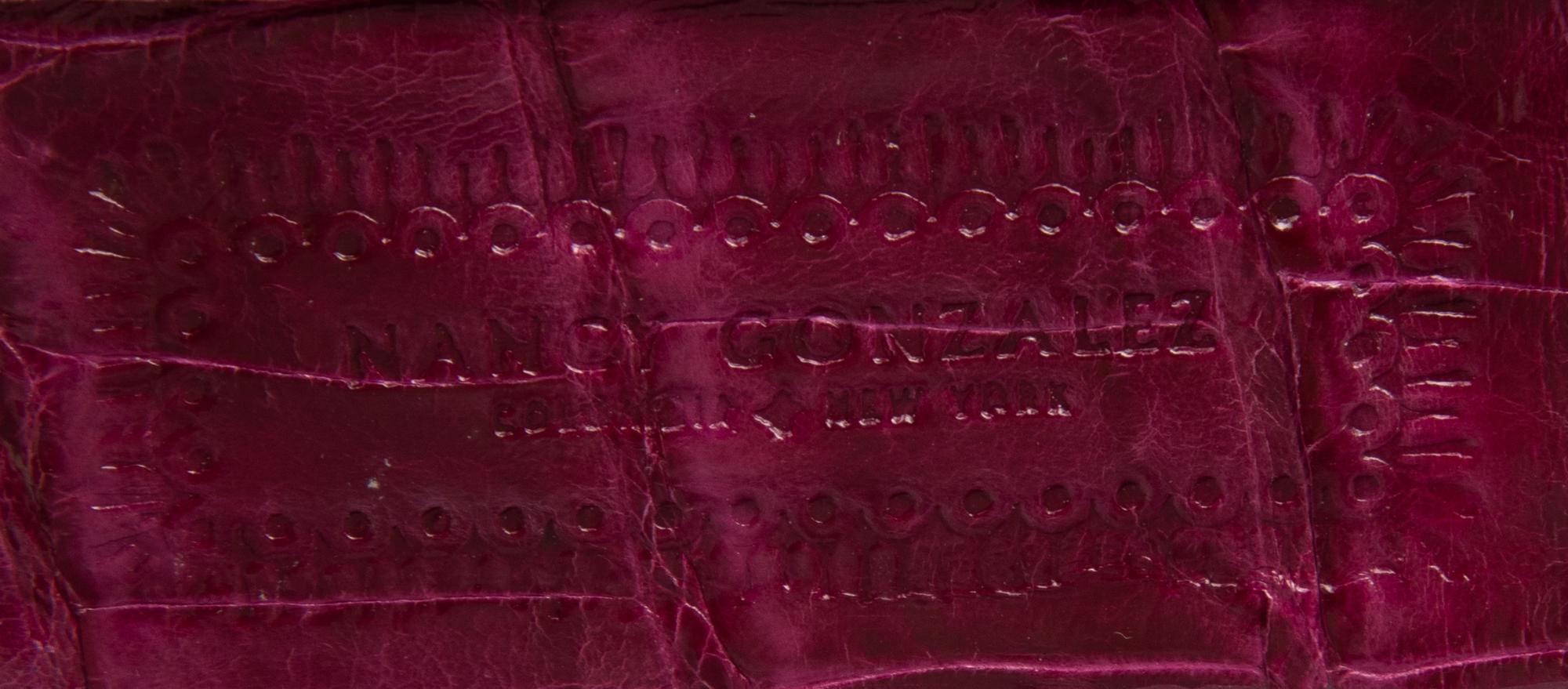 Nancy Gonzalez Purple Crocodile Handbag