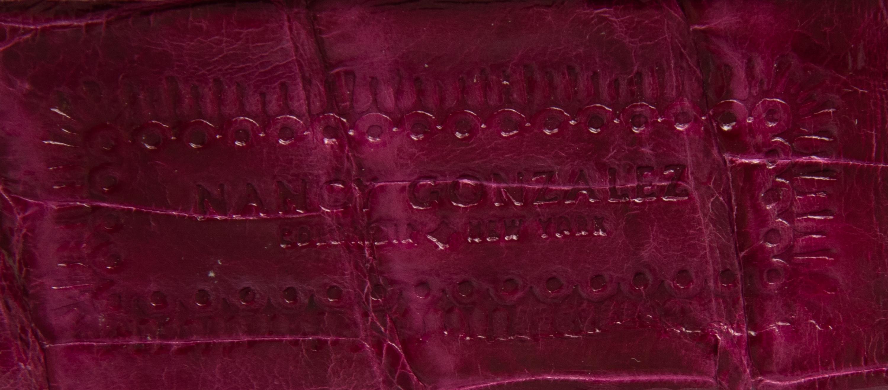 Nancy Gonzalez Purple Crocodile Handbag