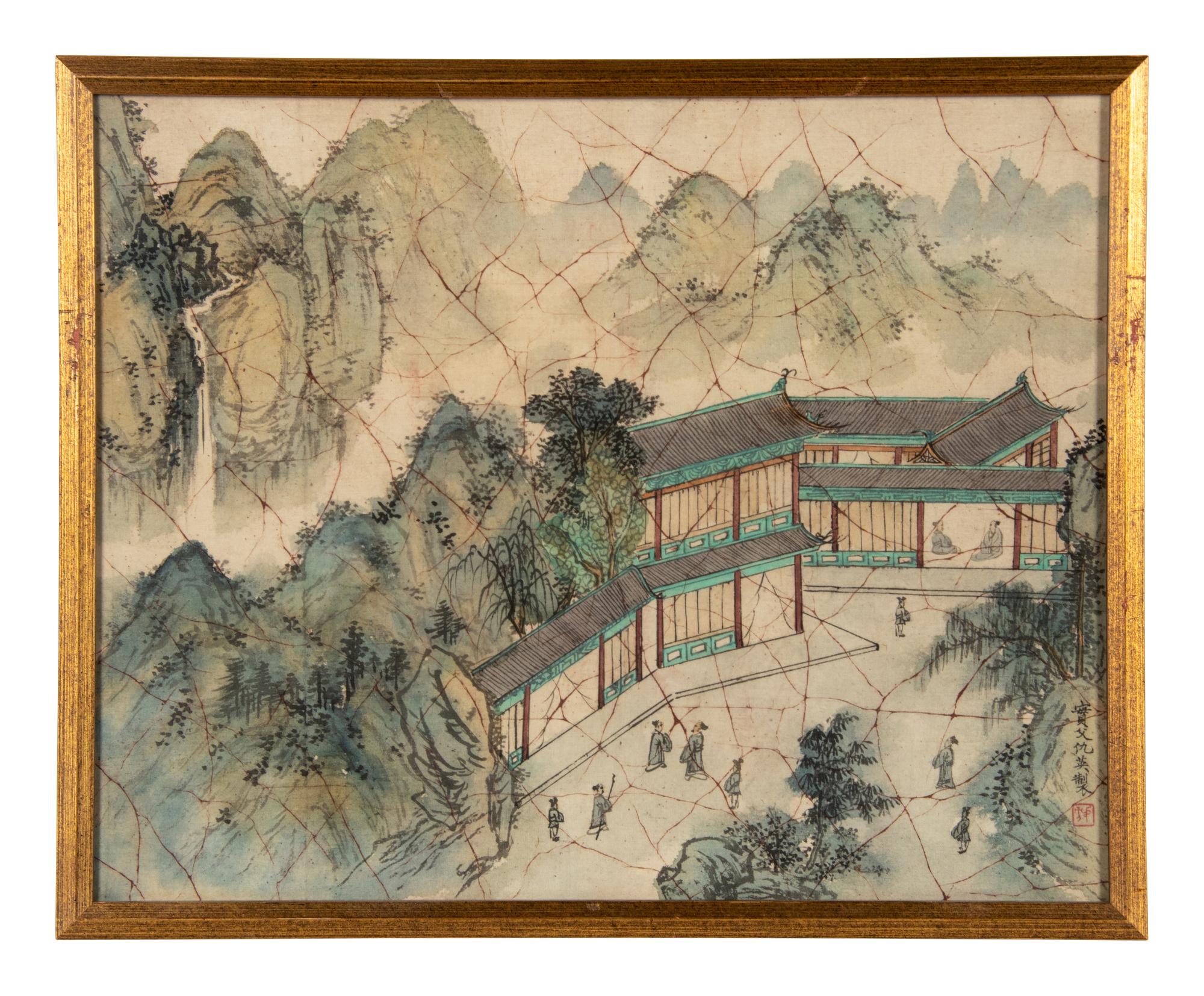 Two Chinese Silk Screen Prints