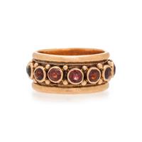 COLLECTION OF ROSE GOLD AND GARNET JEWELRY