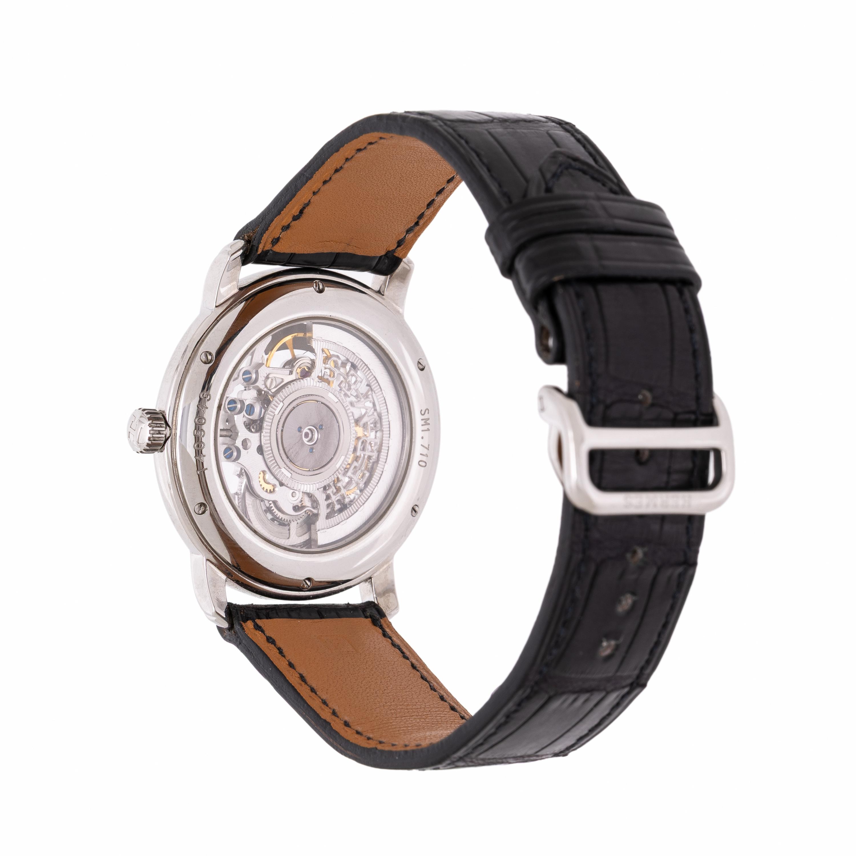 Hermès, Ref. SM1.710, Stainless Steel 'Sesame GM Skeleton' Watch