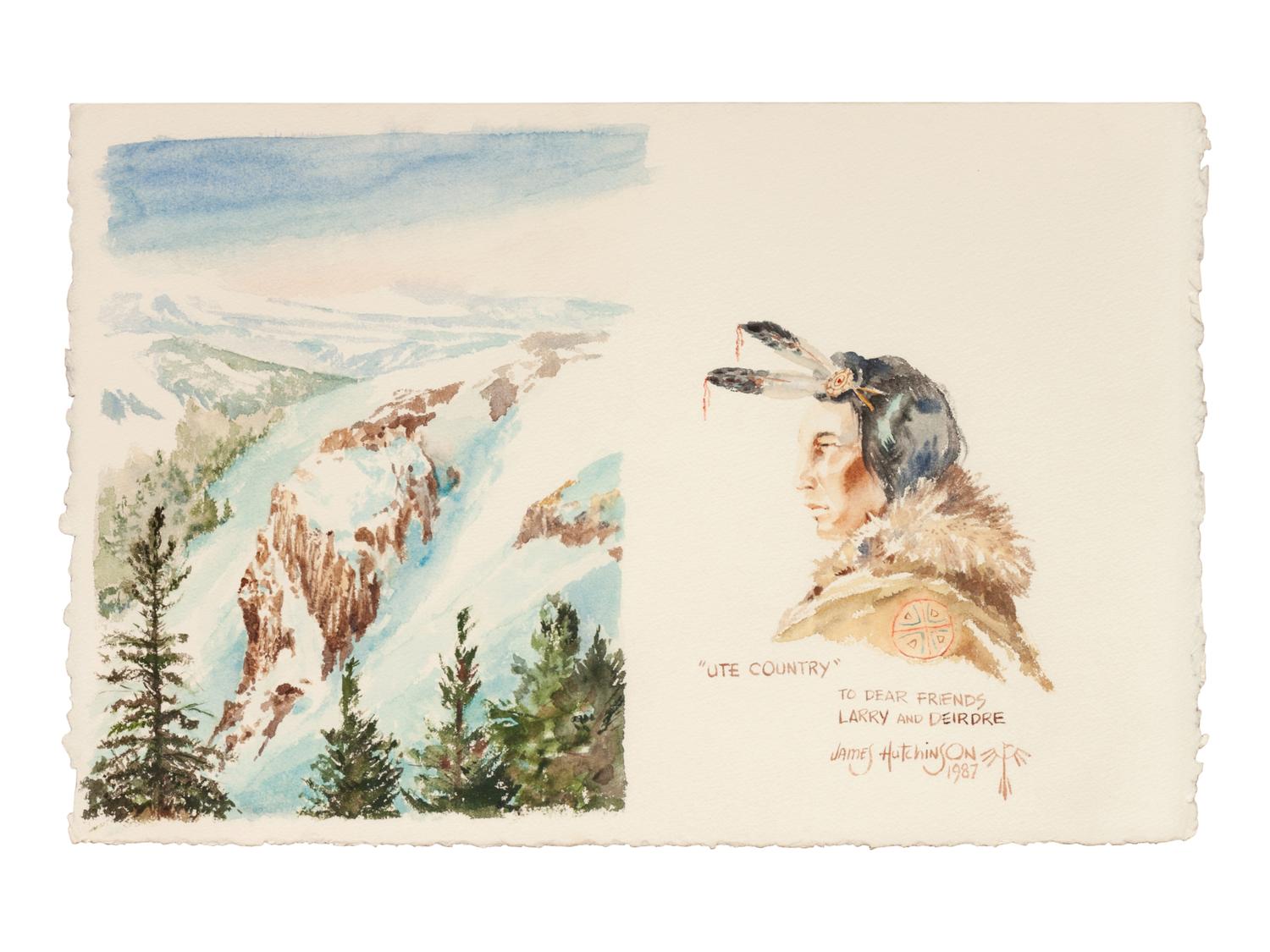 Two Works: Wolf Robe Shaman to the Cheyenne , 1990 and Ute Country , 1987