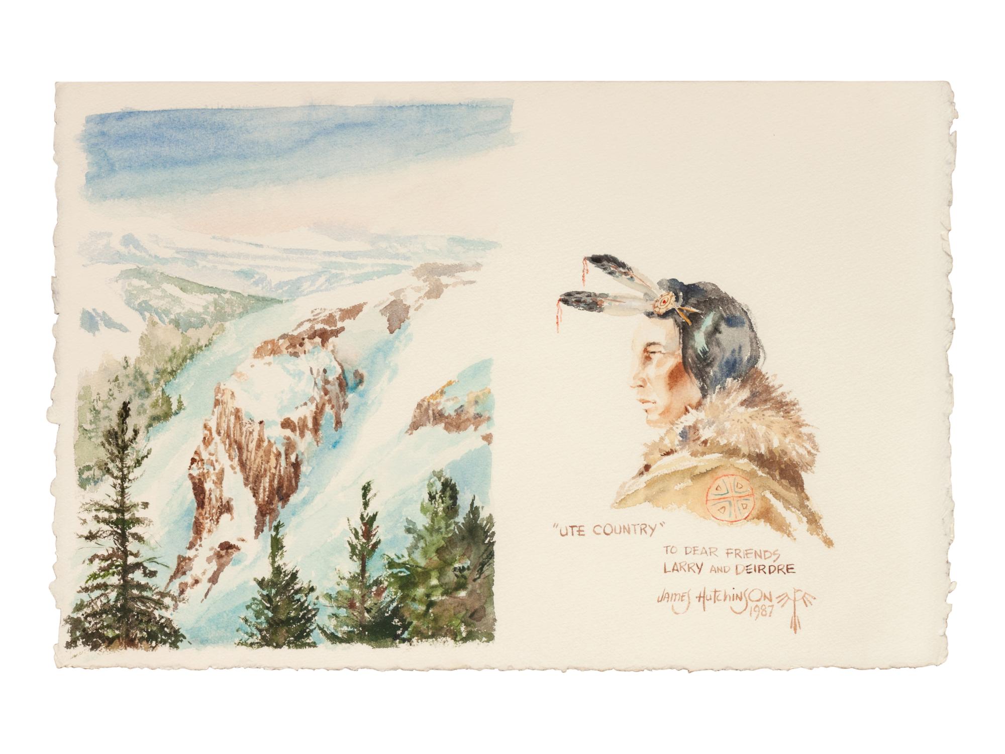 Two Works: Wolf Robe Shaman to the Cheyenne , 1990 and Ute Country , 1987