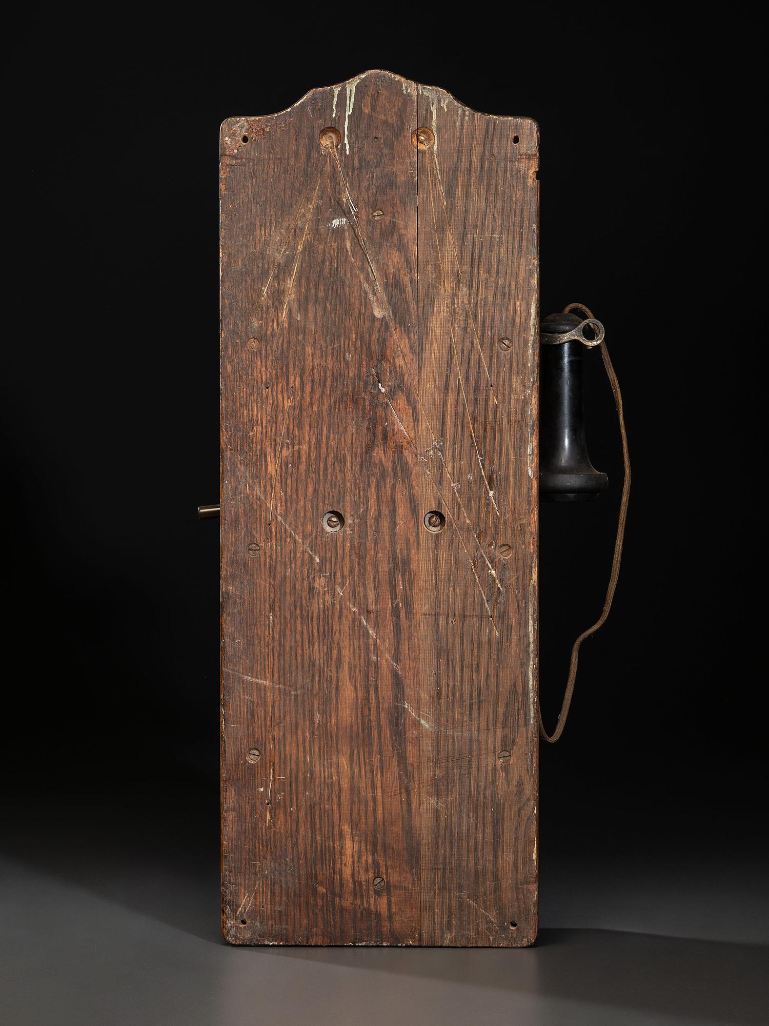 A Kellogg Oak Wall Telephone
