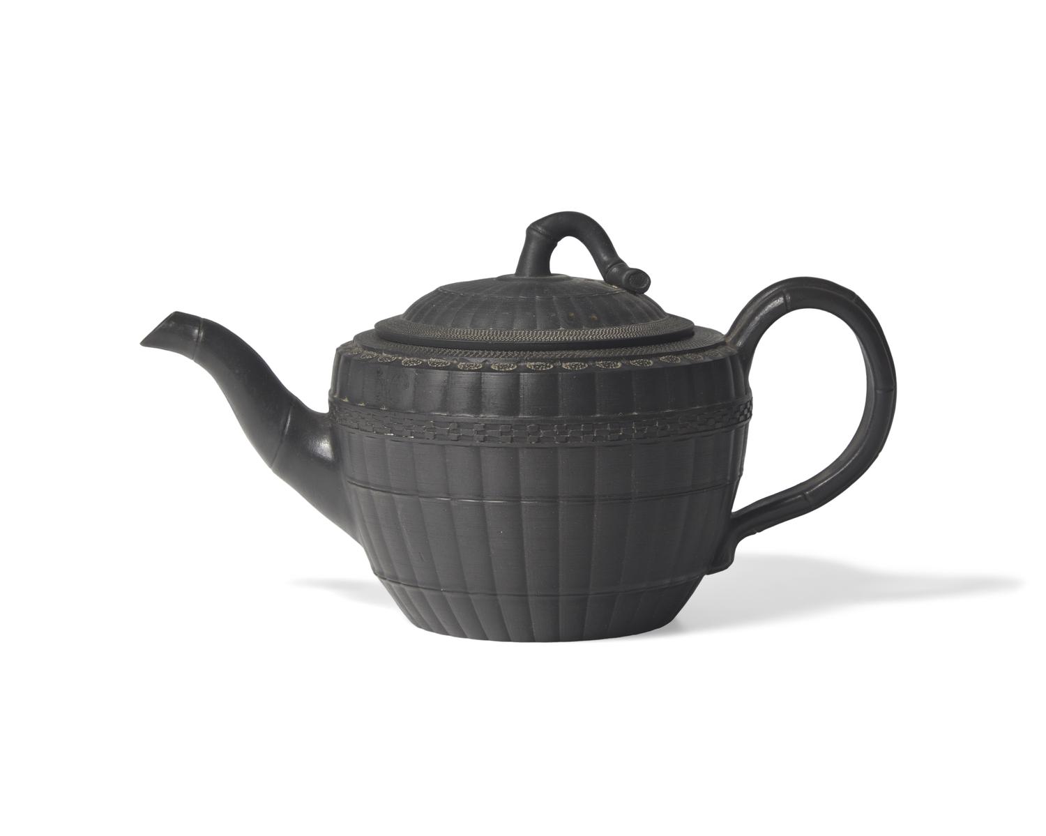 A Wedgwood Black Basalt Covered Teapot