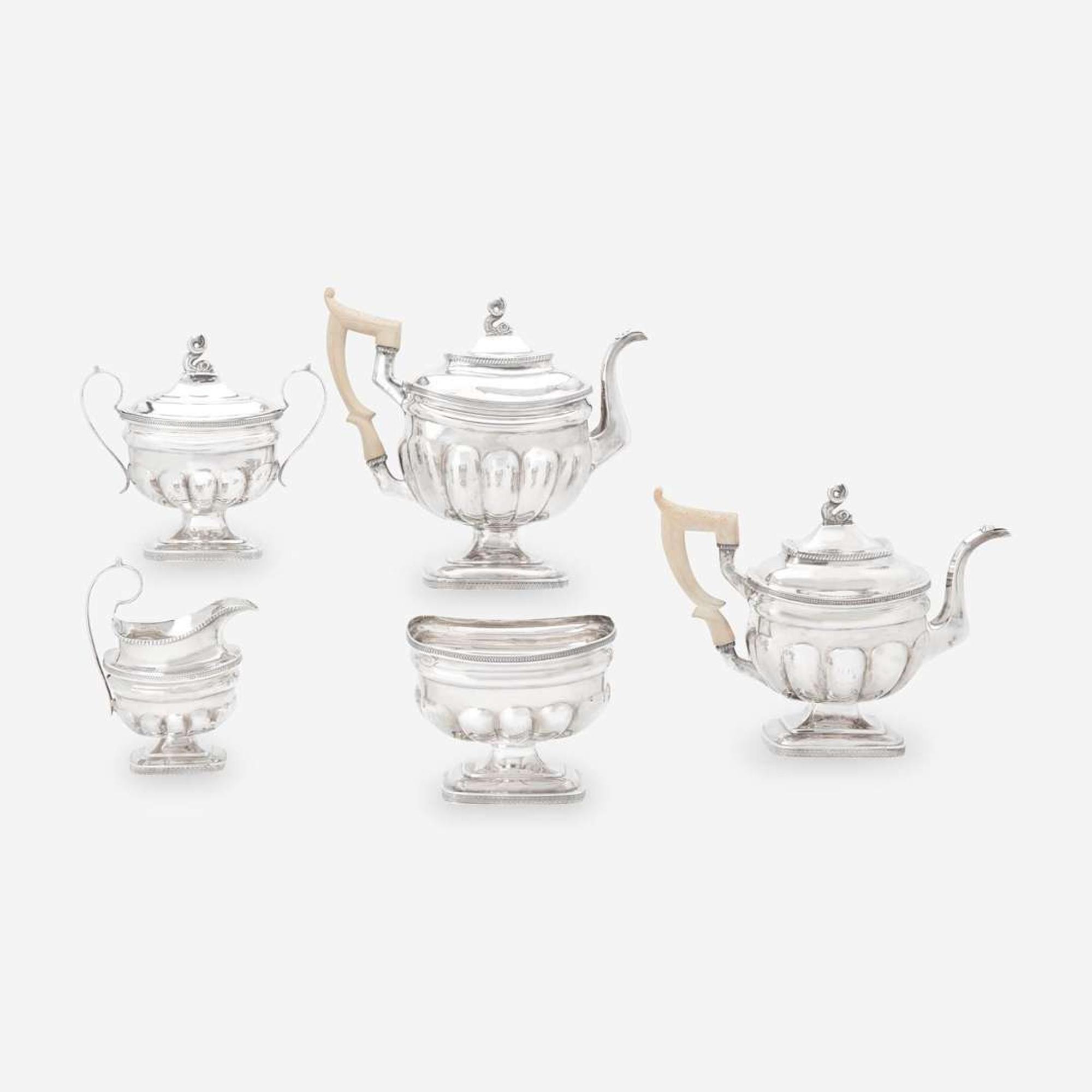 A Federal five-piece silver tea and coffee service Anthony Rasch (1778-1858), Philadelphia, PA (active 1804-1820), circa 1820