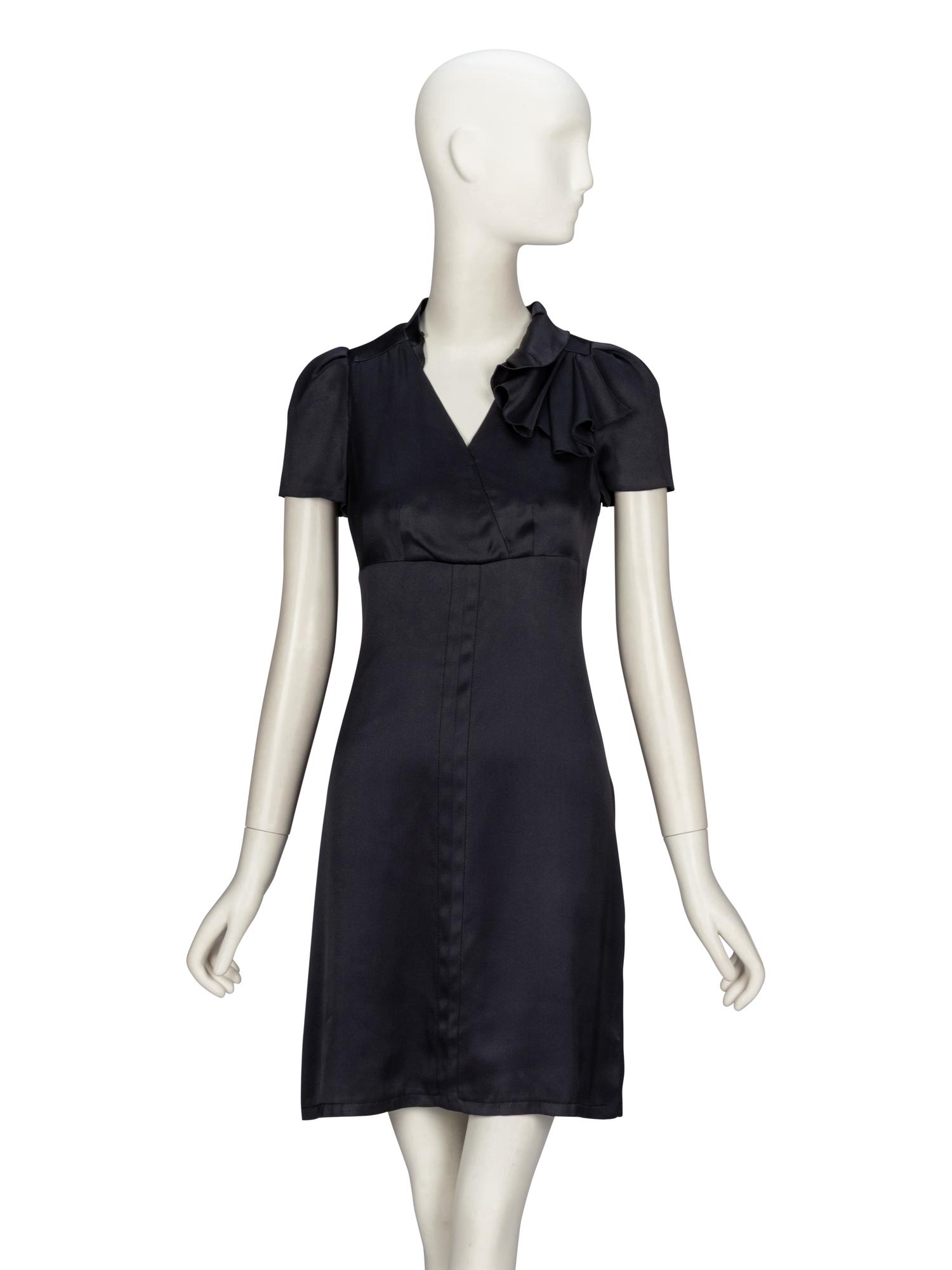 Prada, Deep Grey Satin Dress