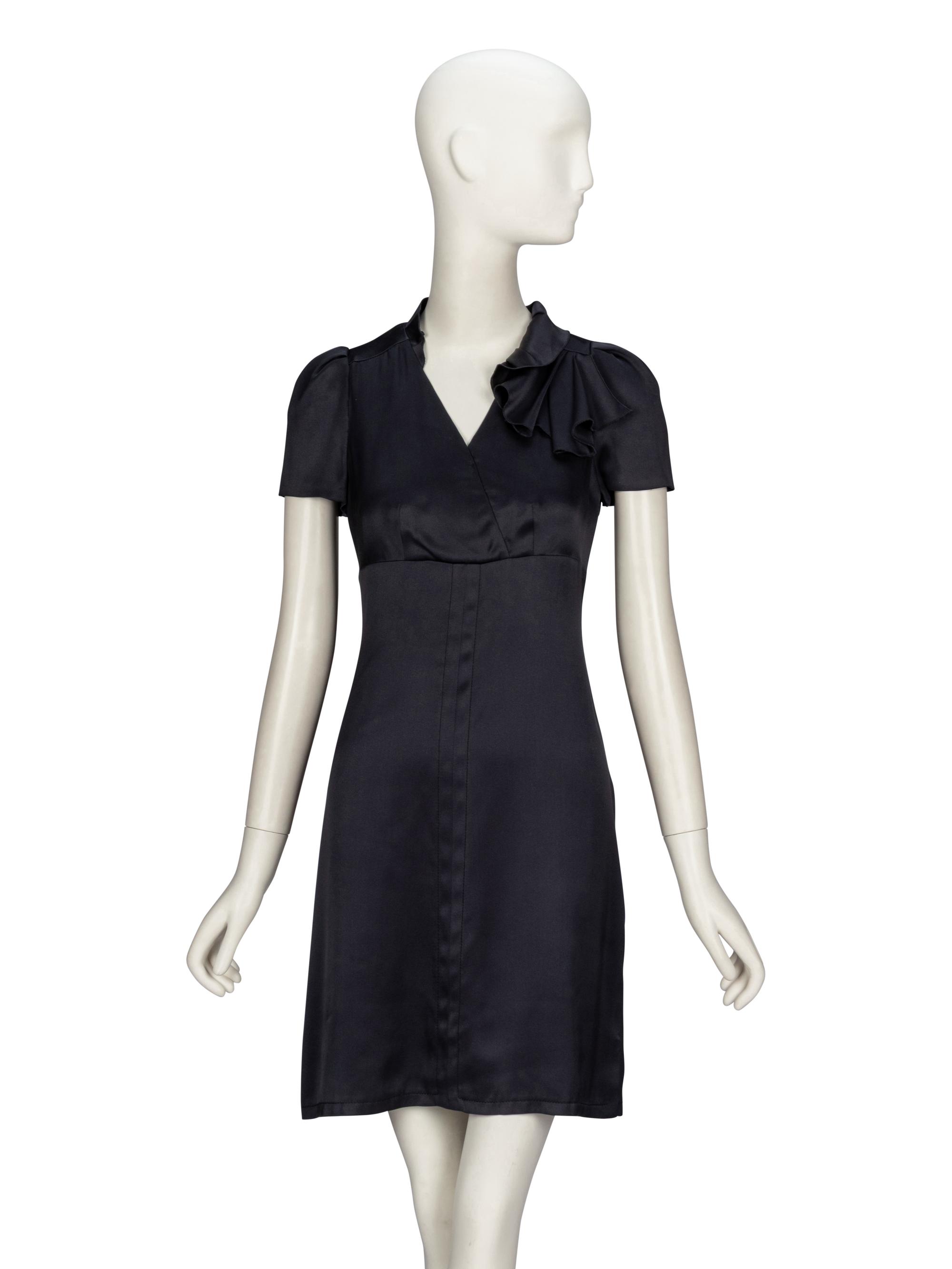 Prada, Deep Grey Satin Dress