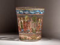 A Venetian Enameled Glass Beaker