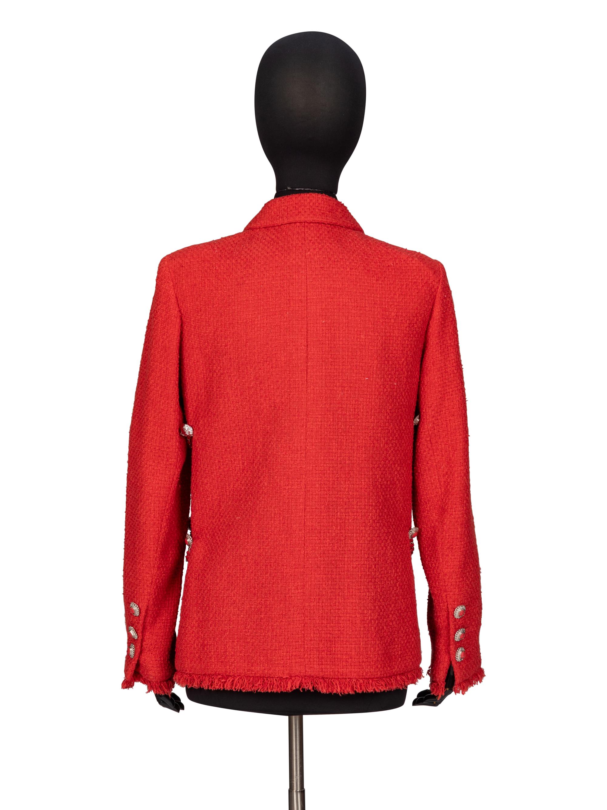 Chanel, Coral Tweed Jacket