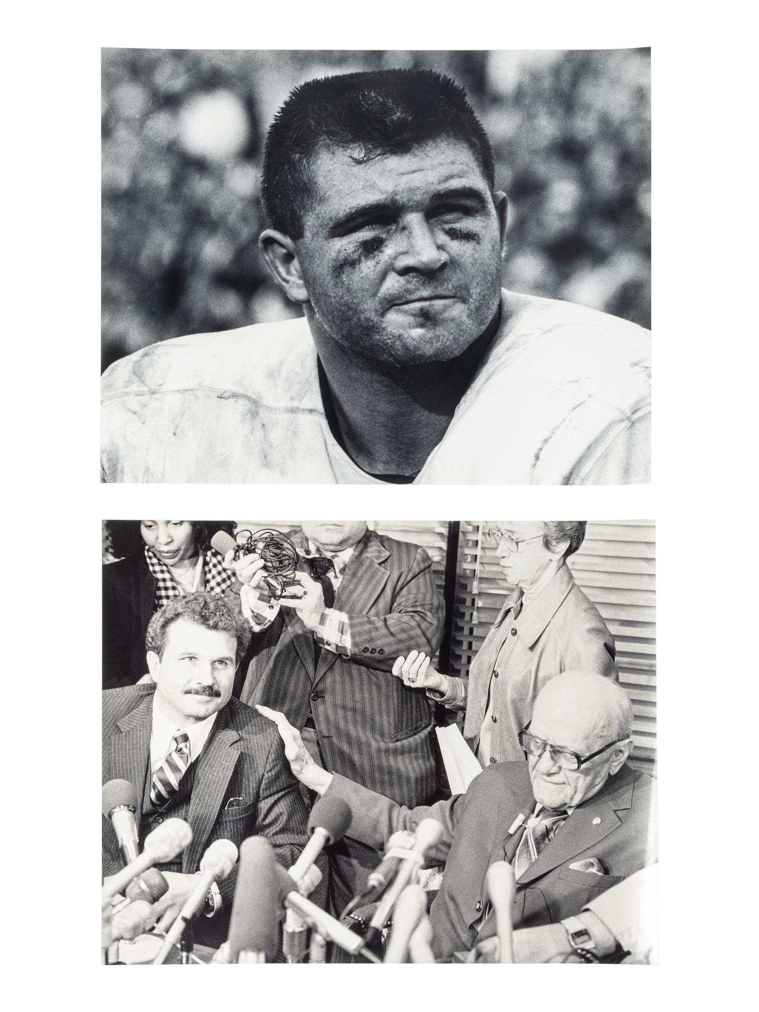 A Group Mike Ditka’s Restaurant Gift Shop Items Including Autograph Model Footballs Signed by Mike Ditka