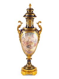 A Sevres Gilt Bronze Mounted Porcelain Vase