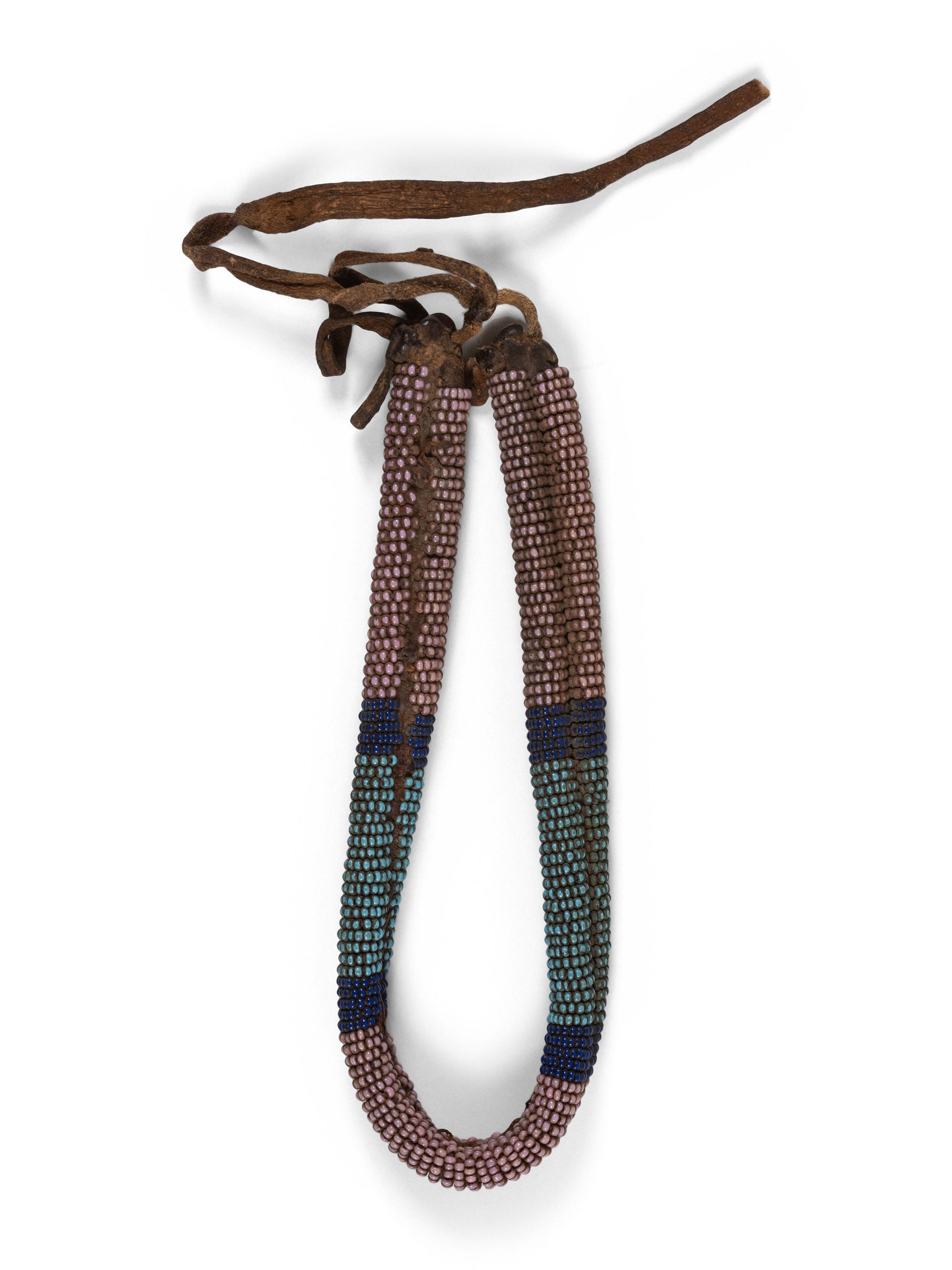 Cheyenne Beaded Buffalo Hide Choker