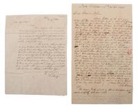 [SLAVERY & ABOLITION]. A group of 2 letters referencing enslaved people, comprising: